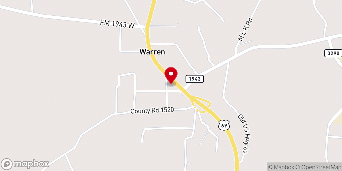 Map showing location of Warren Methodist Church
