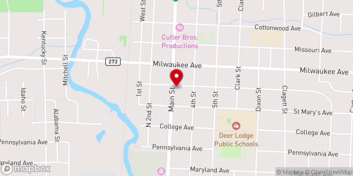 Map showing location of First Christian Church