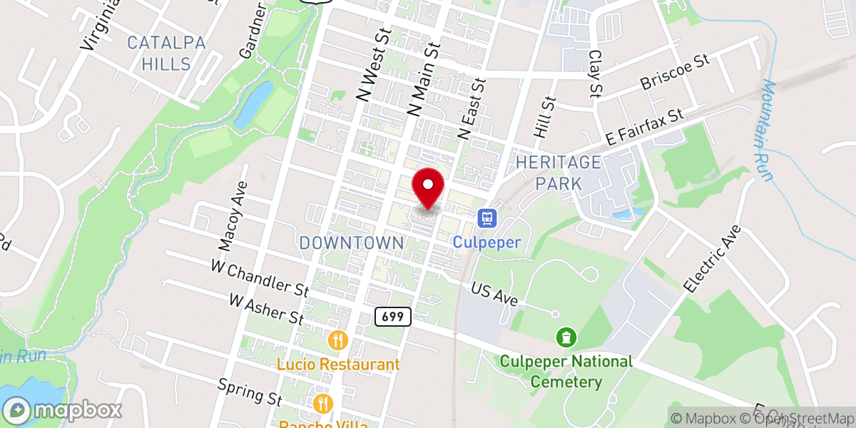 Map showing location of The Salvation Army Center for Worship and Service