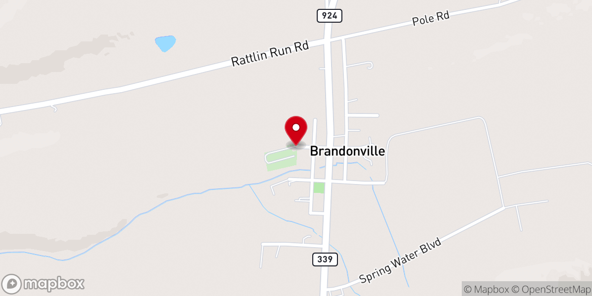 Map showing location of St Johns Lutheran Church