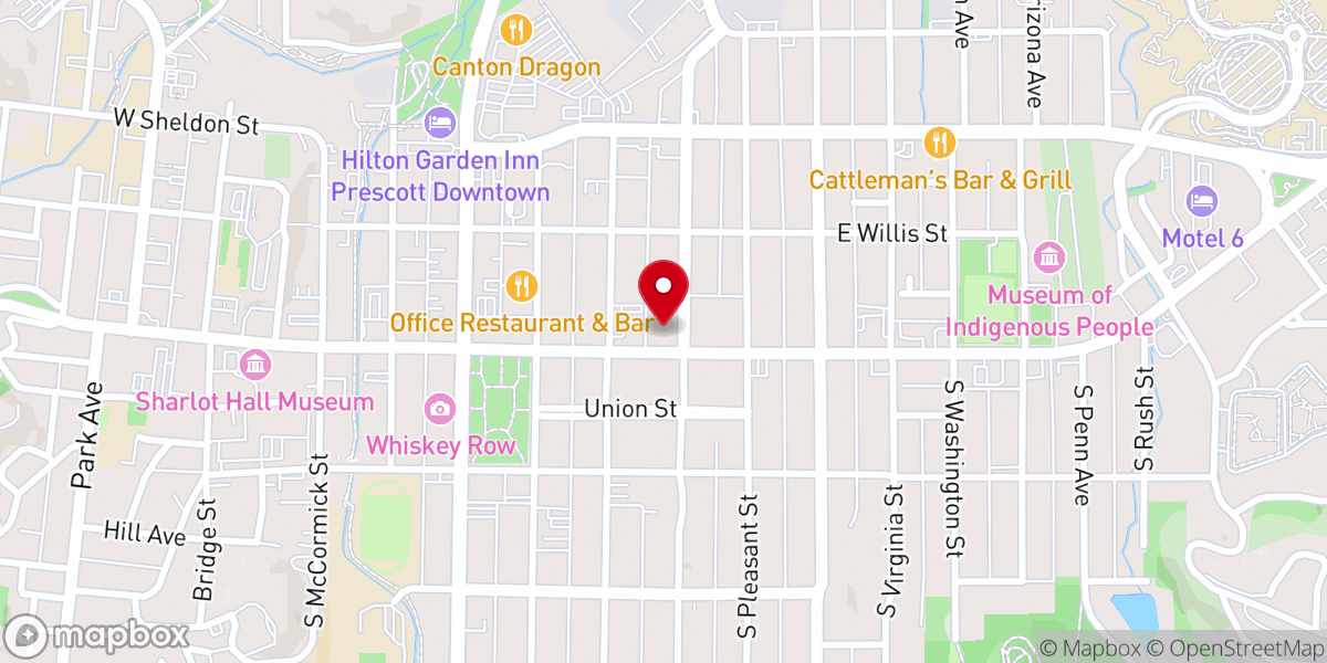 Map showing location of First Congregational Church