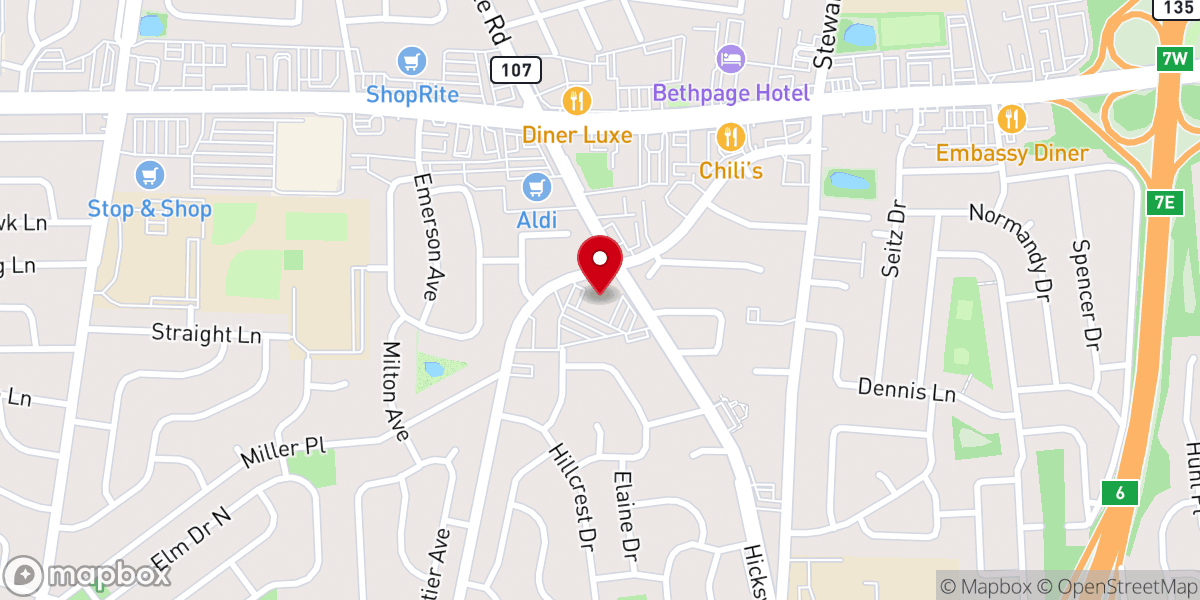 Map showing location of St. James' Catholic Church
