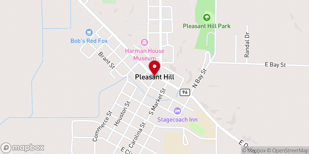 Map showing location of Bellevue Community Church
