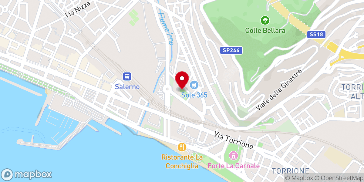Map showing location of Cappella San Giovanni Paolo II