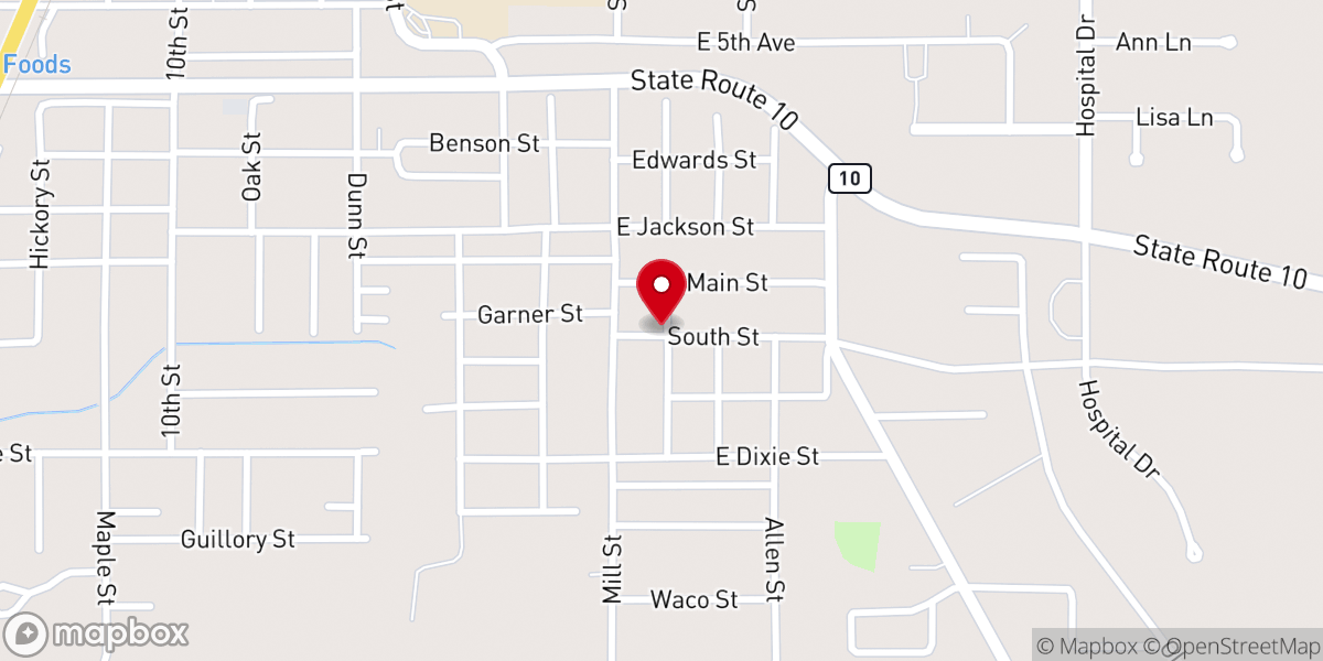 Map showing location of First Church of God In Christ