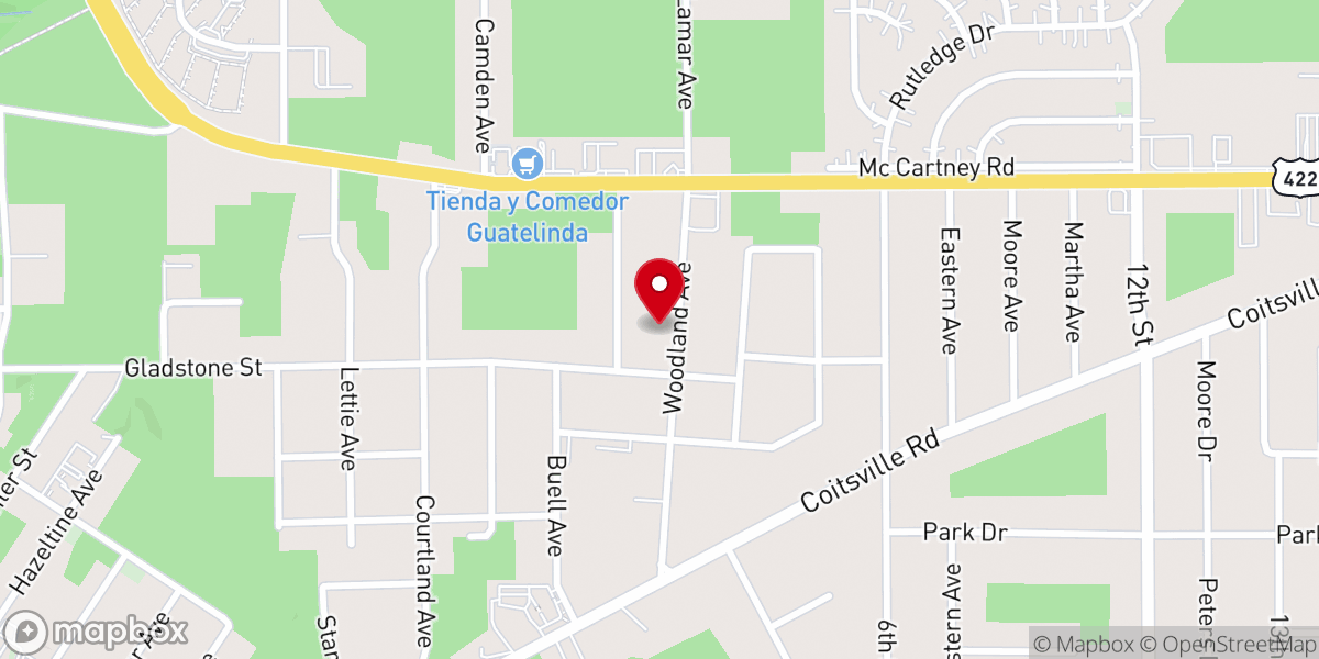 Map showing location of Marion Heights United Methodist
