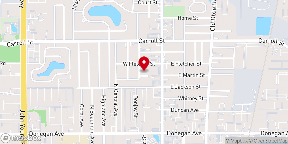 Map showing location of Emmanuel Baptist Church