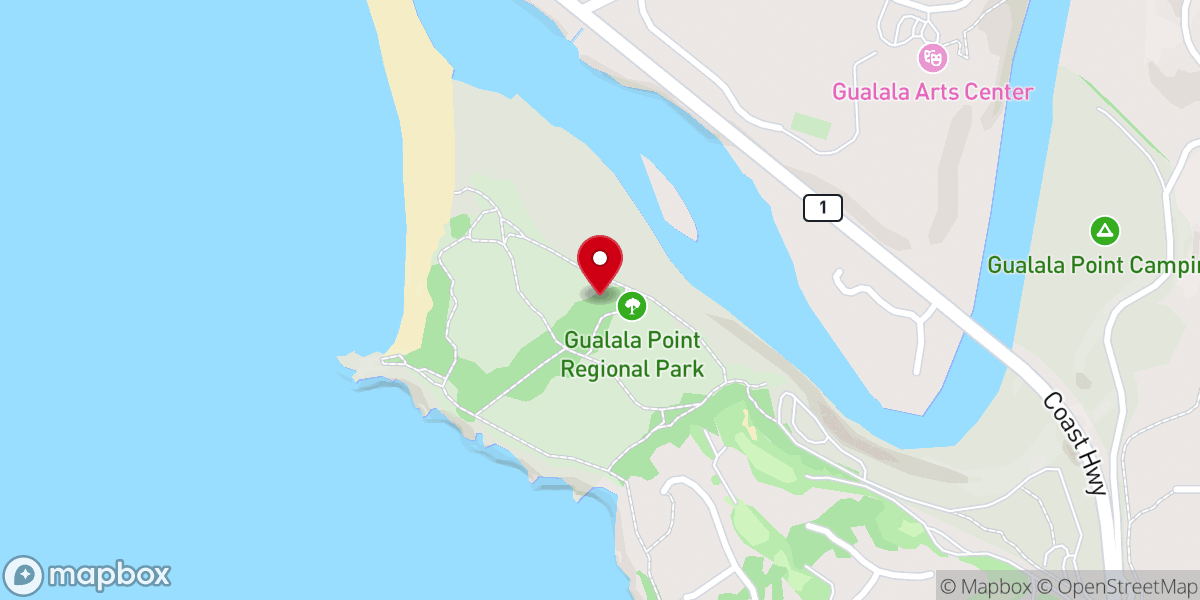 Map showing location of Gualala Point Regional Park