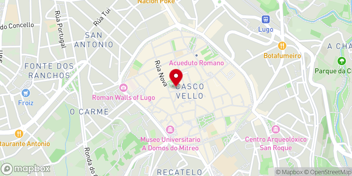 Map showing location of Iglesia de San Pedro