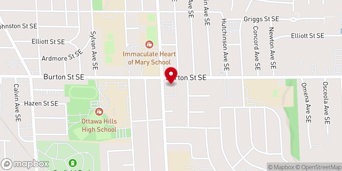 Map showing location of Michigan Kachin Baptist Church