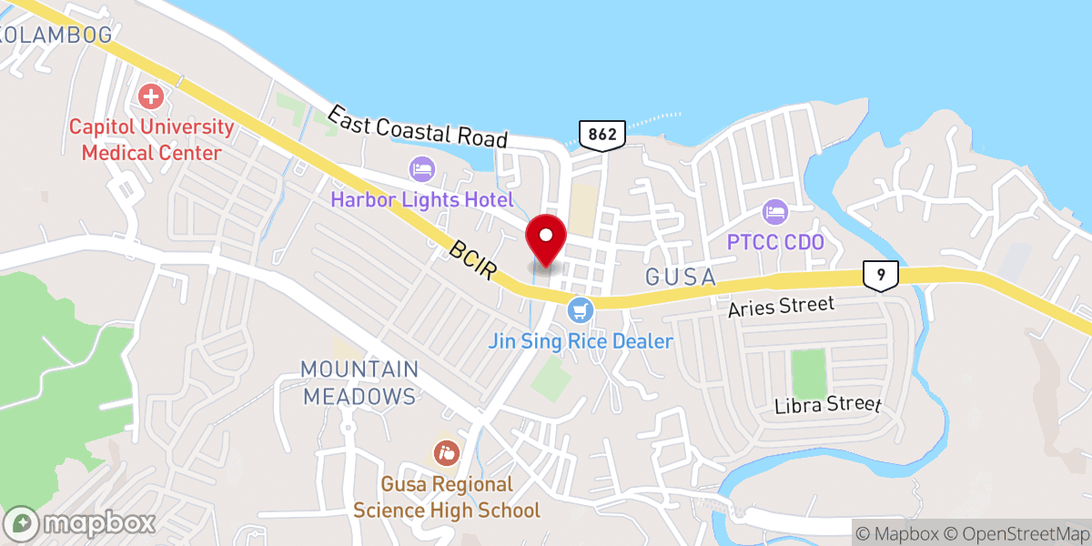 Map showing location of San Isidro Labrador Parish-Gusa