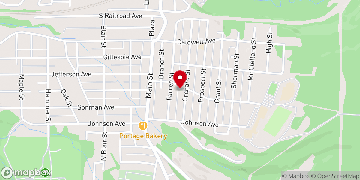 Map showing location of Sacred Heart Parish