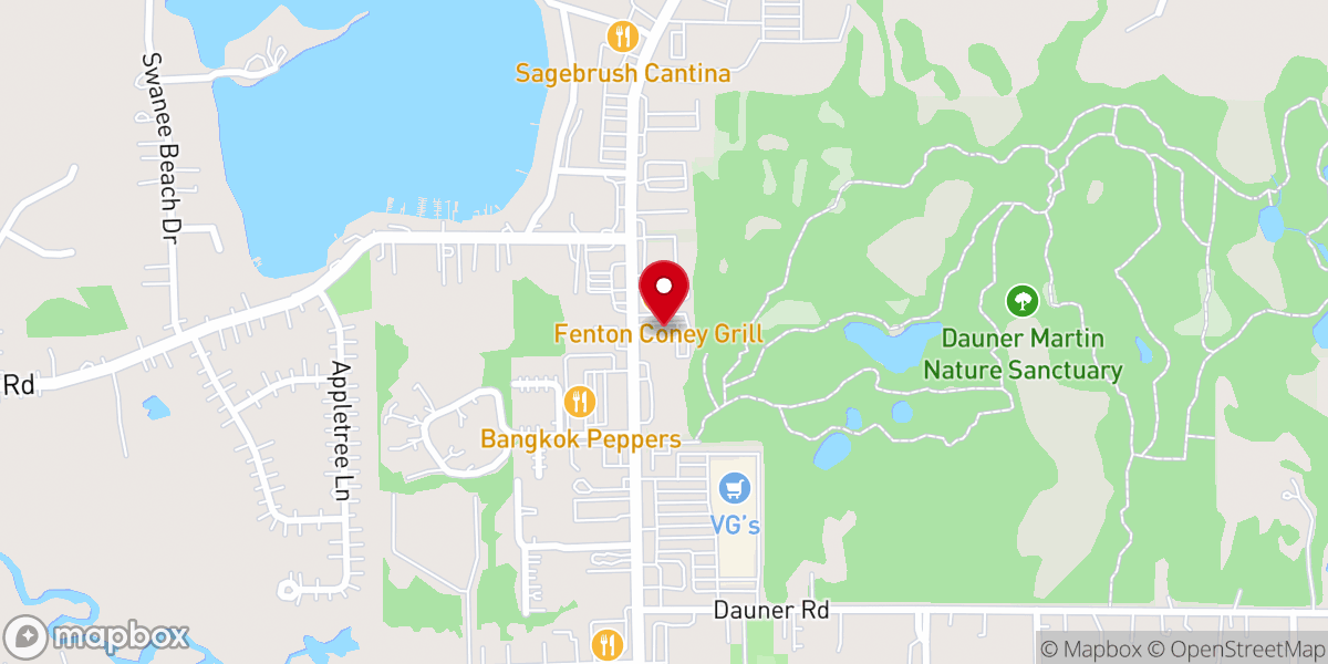 Map showing location of Uncle Ray's Dairyland