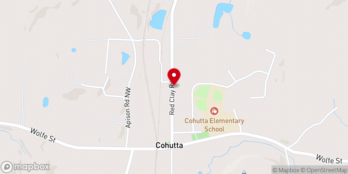 Map showing location of Andrews Chapel Methodist Church