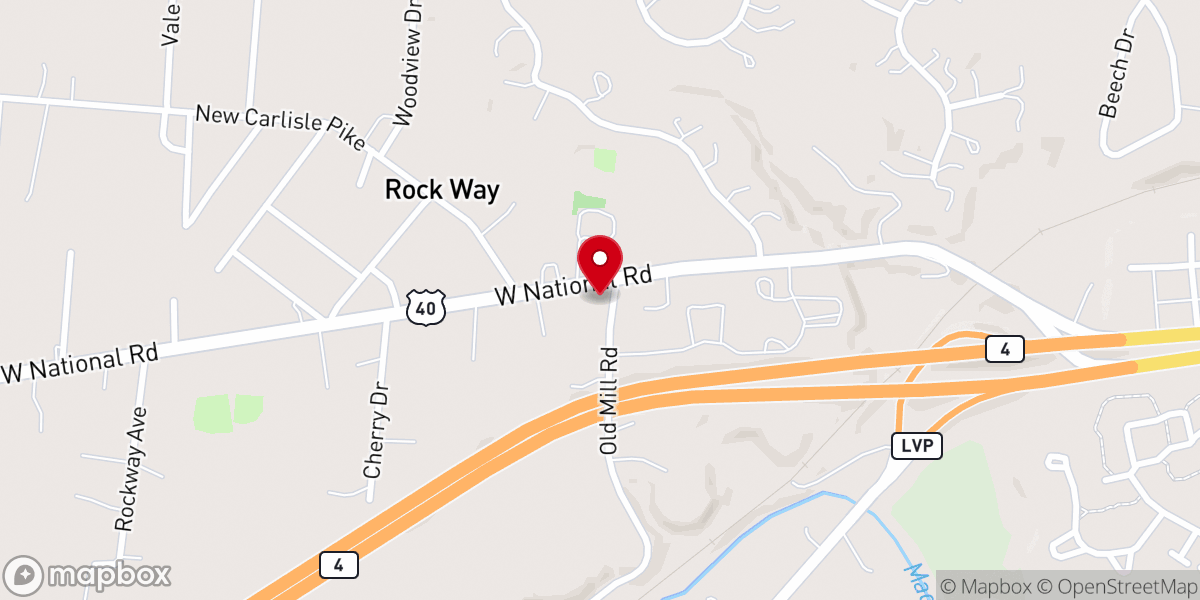 Map showing location of Rockway Lutheran Church