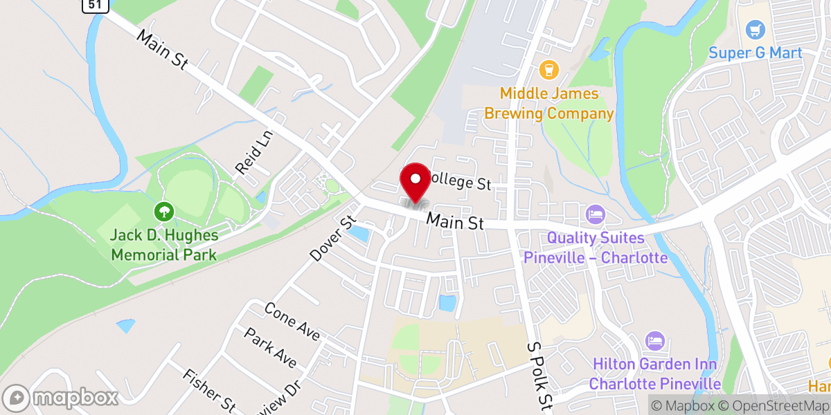 Map showing location of The Well Church & Coffeehouse