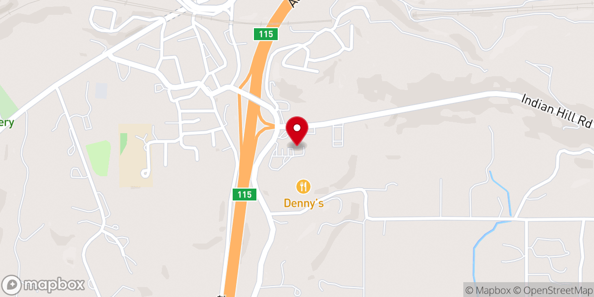 Map showing location of Calvary Chapel Fellowship Hall