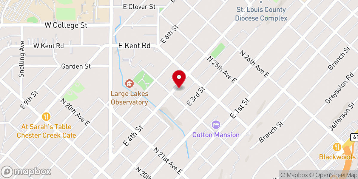 Map showing location of Pilgrim Congregational Church, United Church of Christ