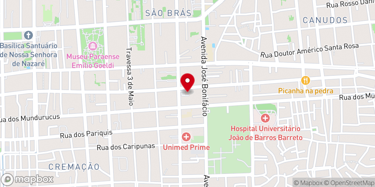 Map showing location of Paróquia São Francisco de Assis (Igreja dos Capuchinhos)