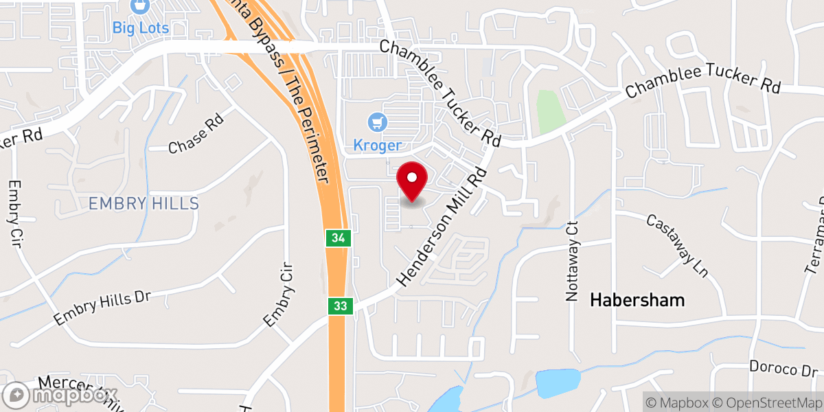 Map showing location of Embry Hills United Methodist Church