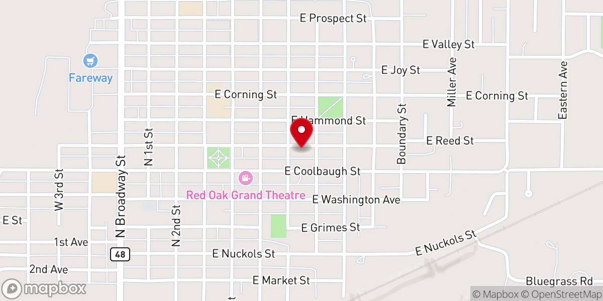 Map showing location of First Congregational UCC