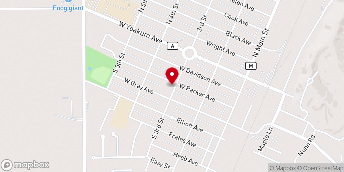 Map showing location of First Baptist Church-Chaffee