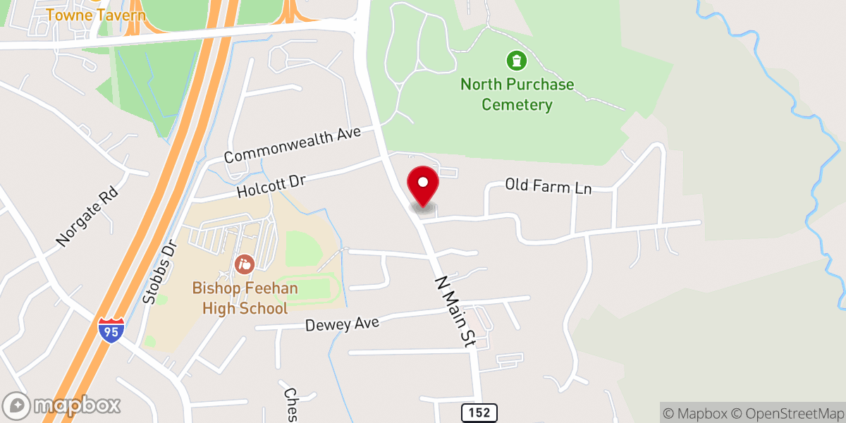 Map showing location of First Church of Christ, Scientist - Attleboro, Massachusetts