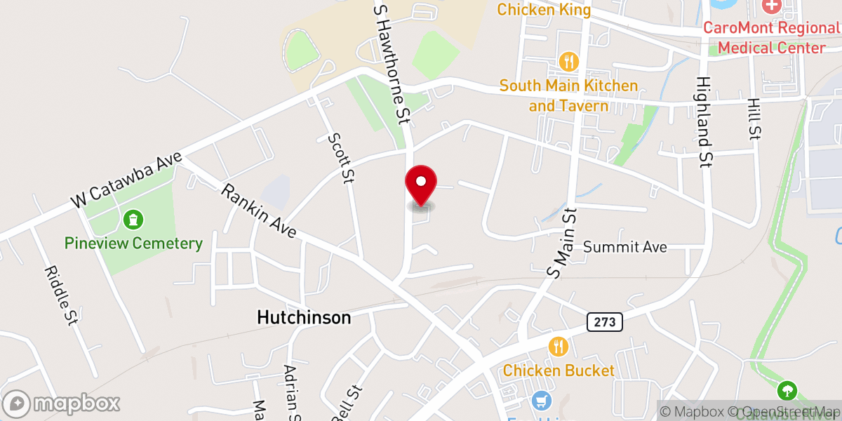 Map showing location of Mt Sinai Baptist Church