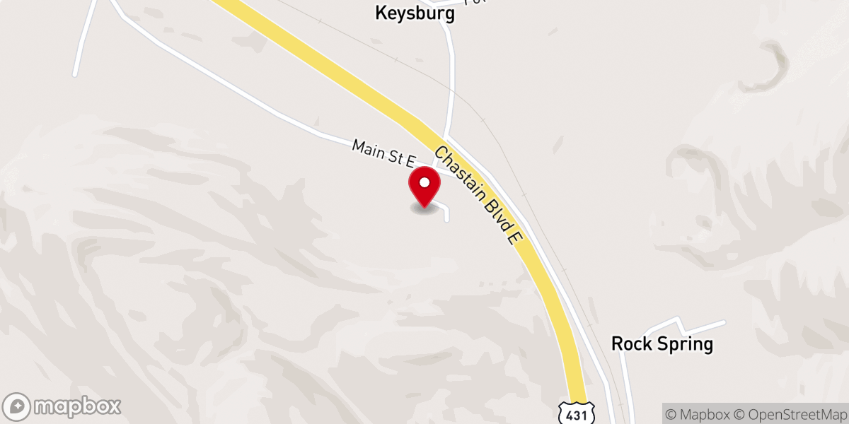 Map showing location of Heath Baptist Church