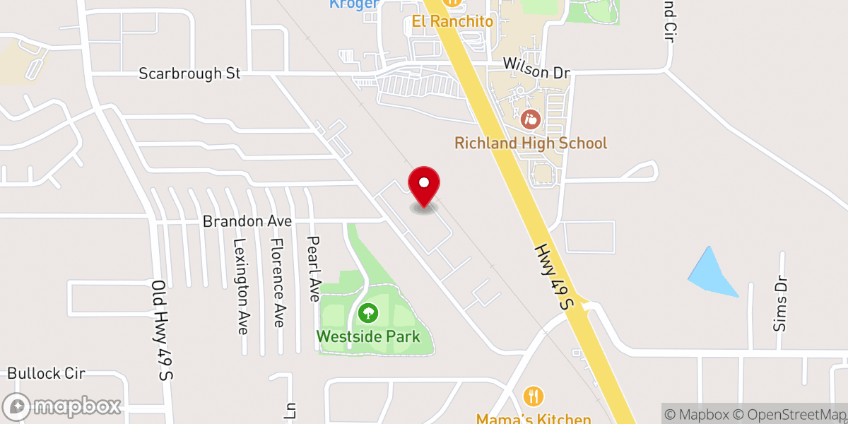 Map showing location of The Park at Devonshire Apartments