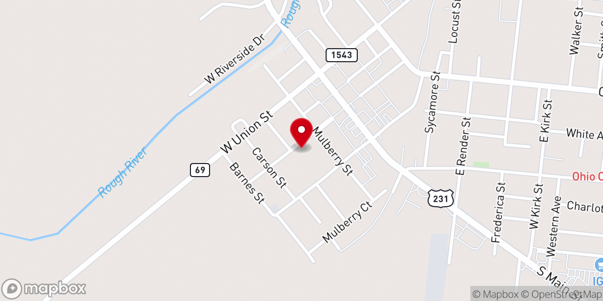 Map showing location of Hartford Church of Christ