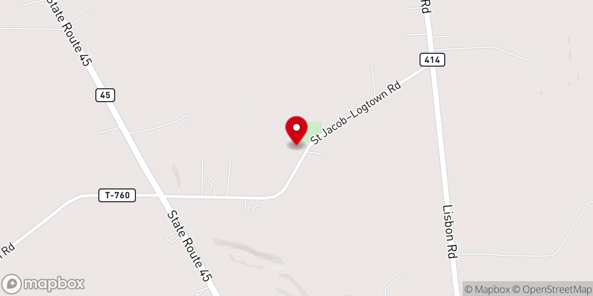 Map showing location of St Jacobs United Church