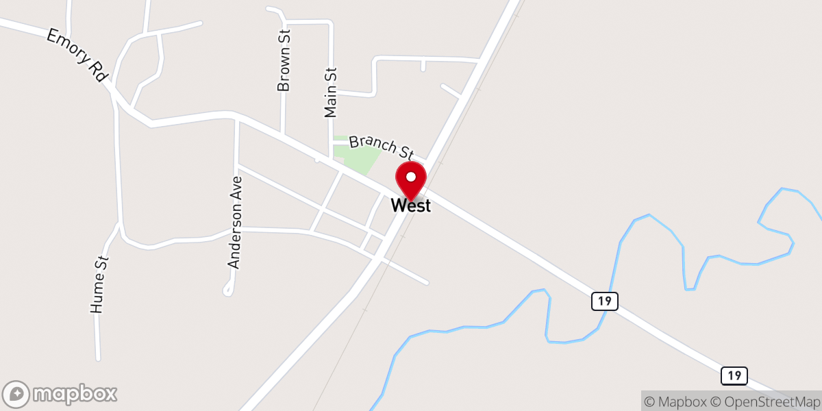 Map showing location of Mt Vernon Baptist Church