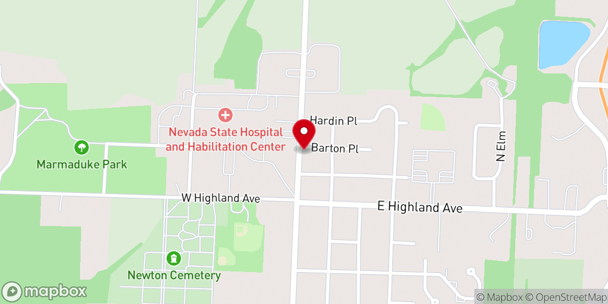 Map showing location of Pentecostal Assembly