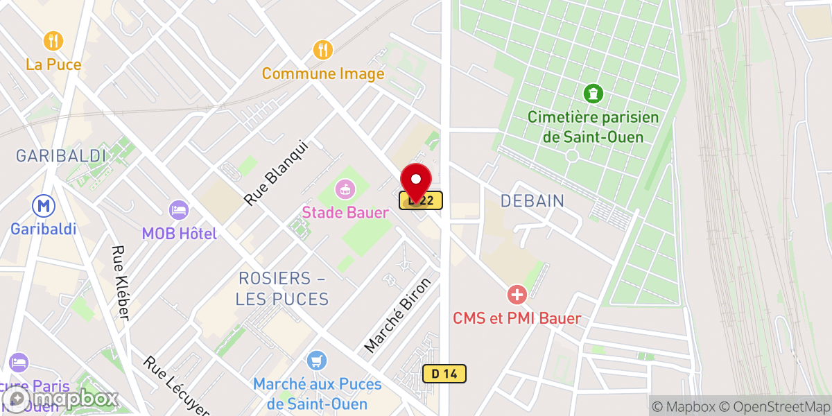 Map showing location of Église du Sacré-Cœur de Saint-Ouen