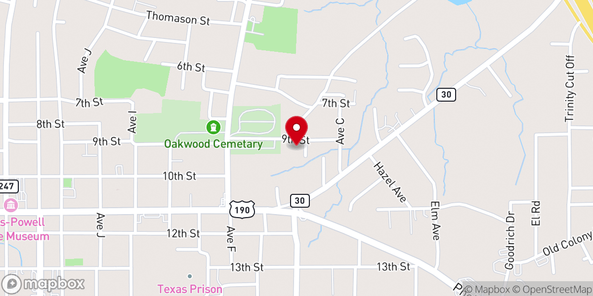 Map showing location of Iglesia Cristo Rey