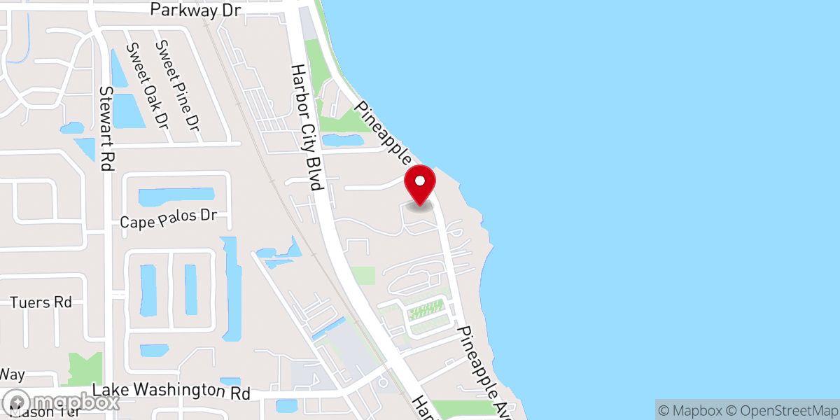 Map showing location of Harbor City Baptist Church