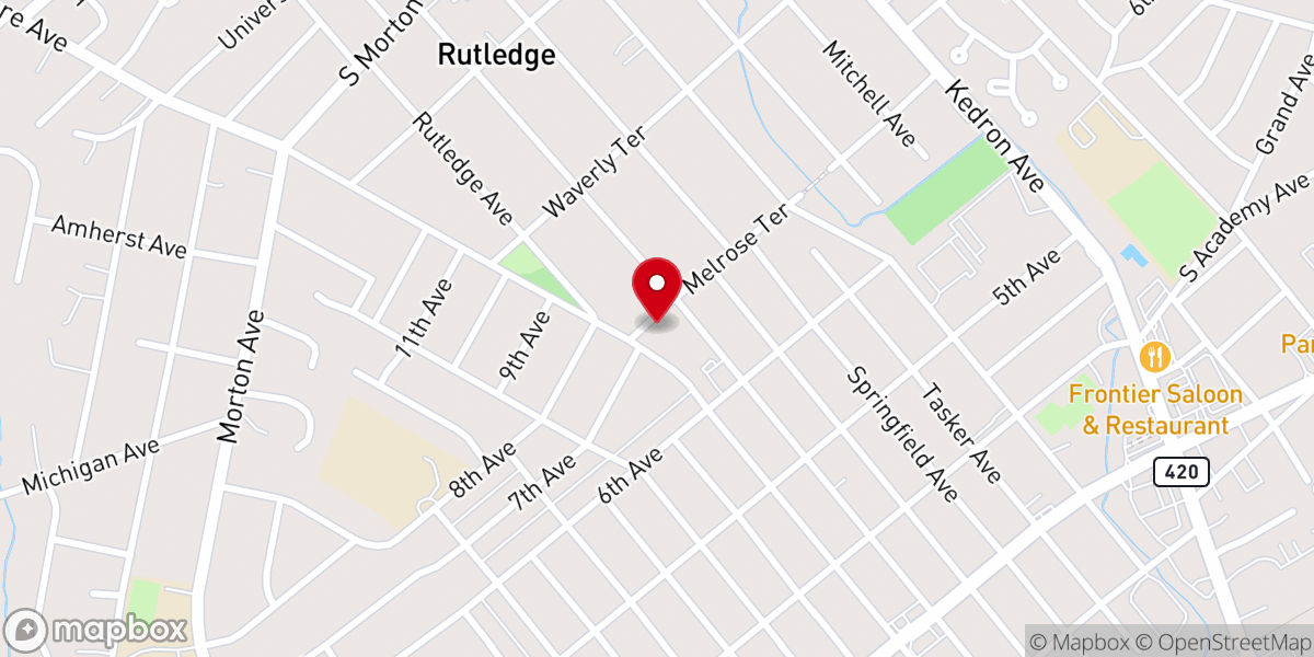 Map showing location of Community Church of Folsom