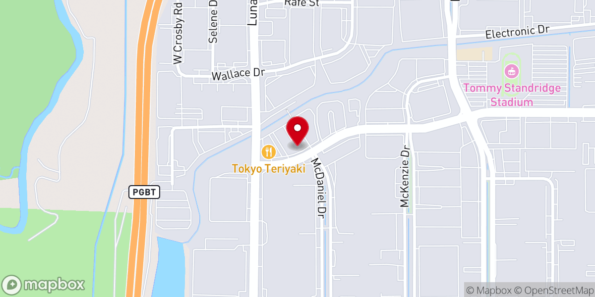 Map showing location of Global Harvest Church