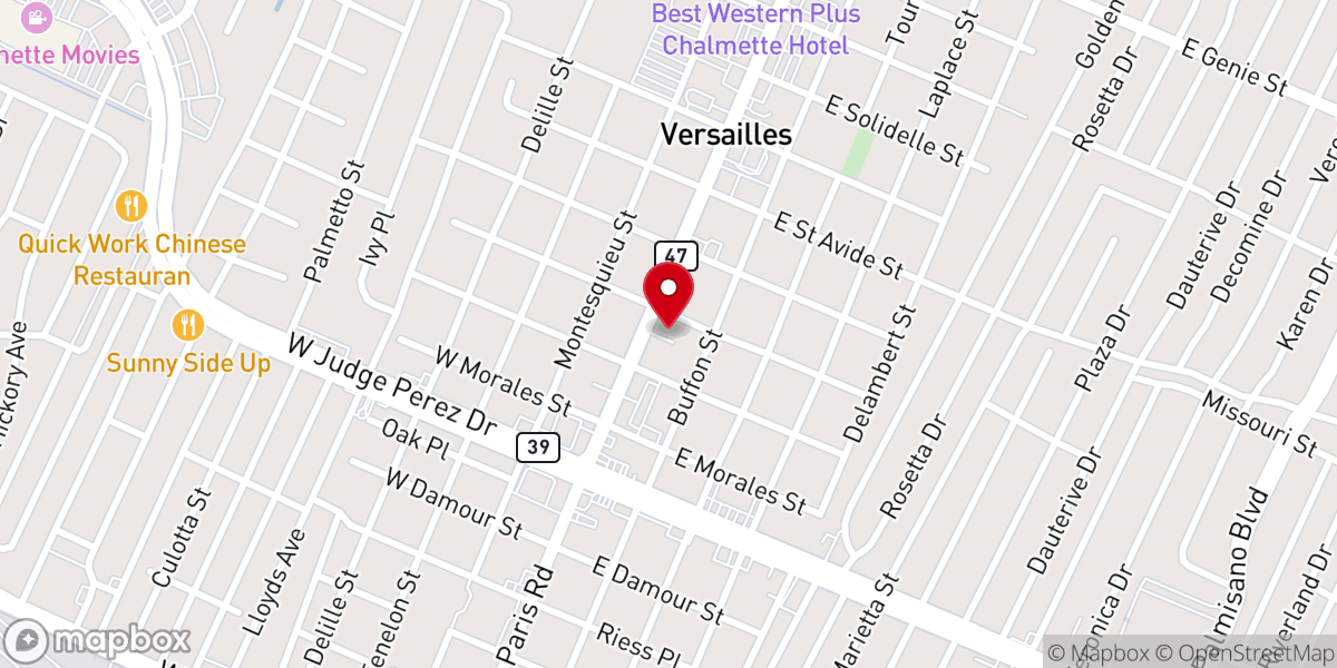 Map showing location of Gethsemane Lutheran Church