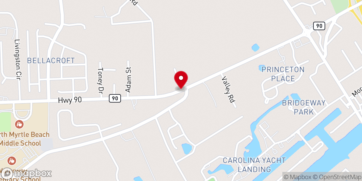 Map showing location of Eternal Life Worship Center