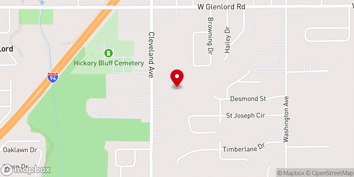 Map showing location of Christ Lutheran Church and School