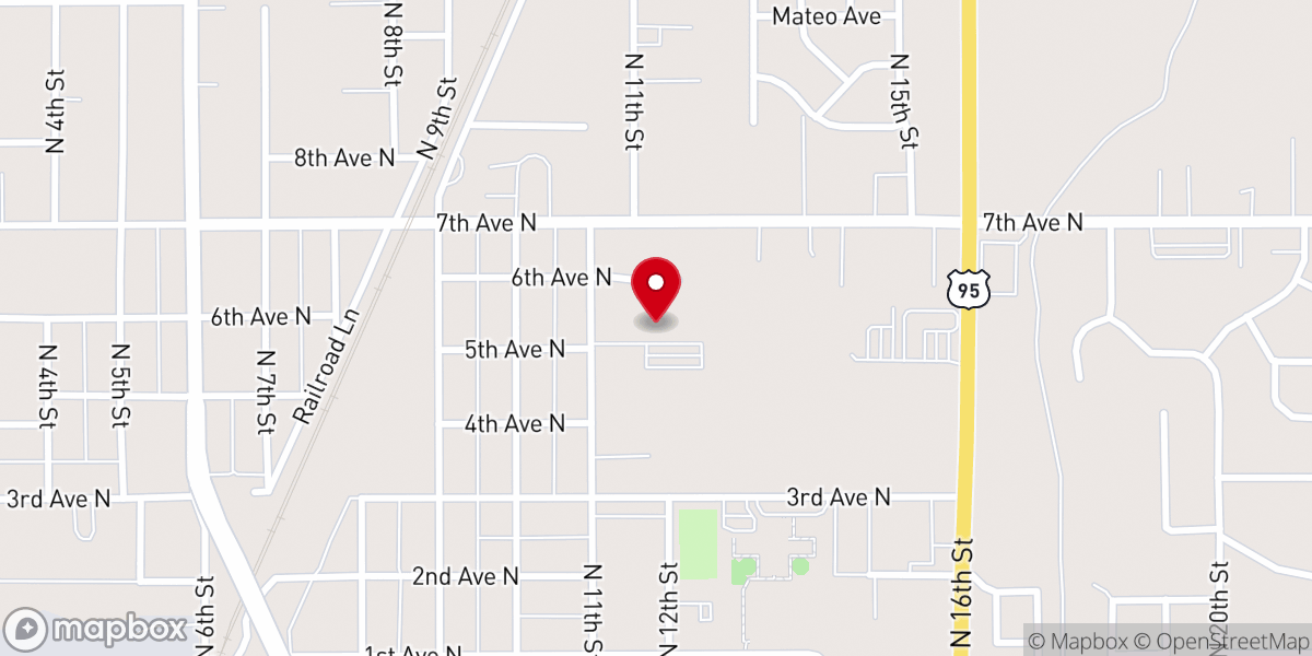 Map showing location of Payette United Methodist Church