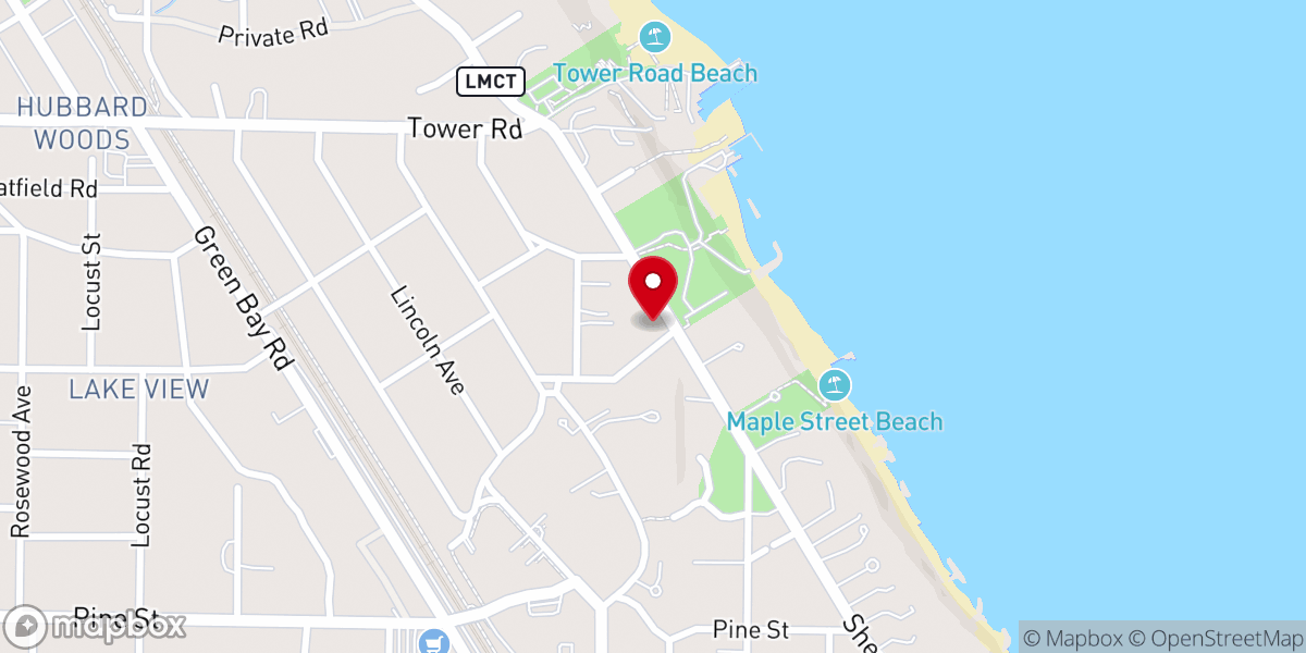 Map showing location of Christ Church Winnetka