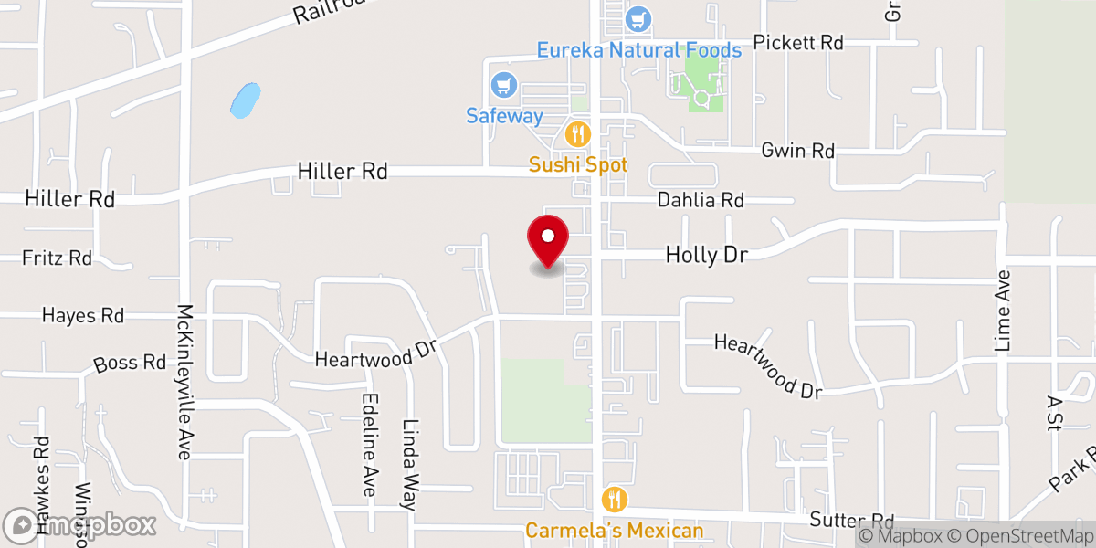 Map showing location of McKinleyville Family Resource Center