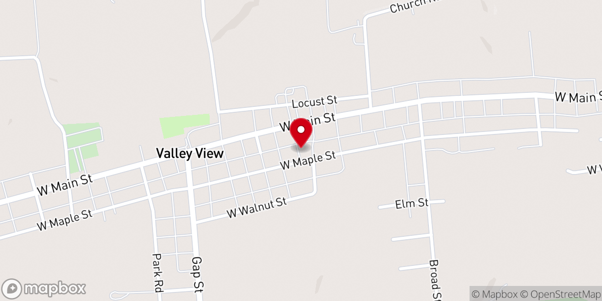 Map showing location of Calvary Chapel Evangelical Free Church