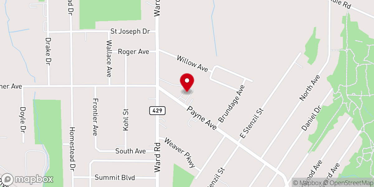 Map showing location of Payne Avenue Christian Church