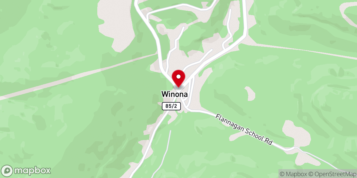 Map showing location of Winona, WV 25942
