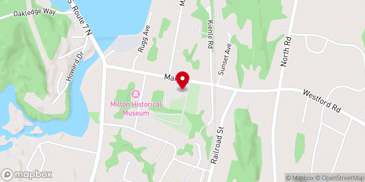 Map showing location of United Church of Milton