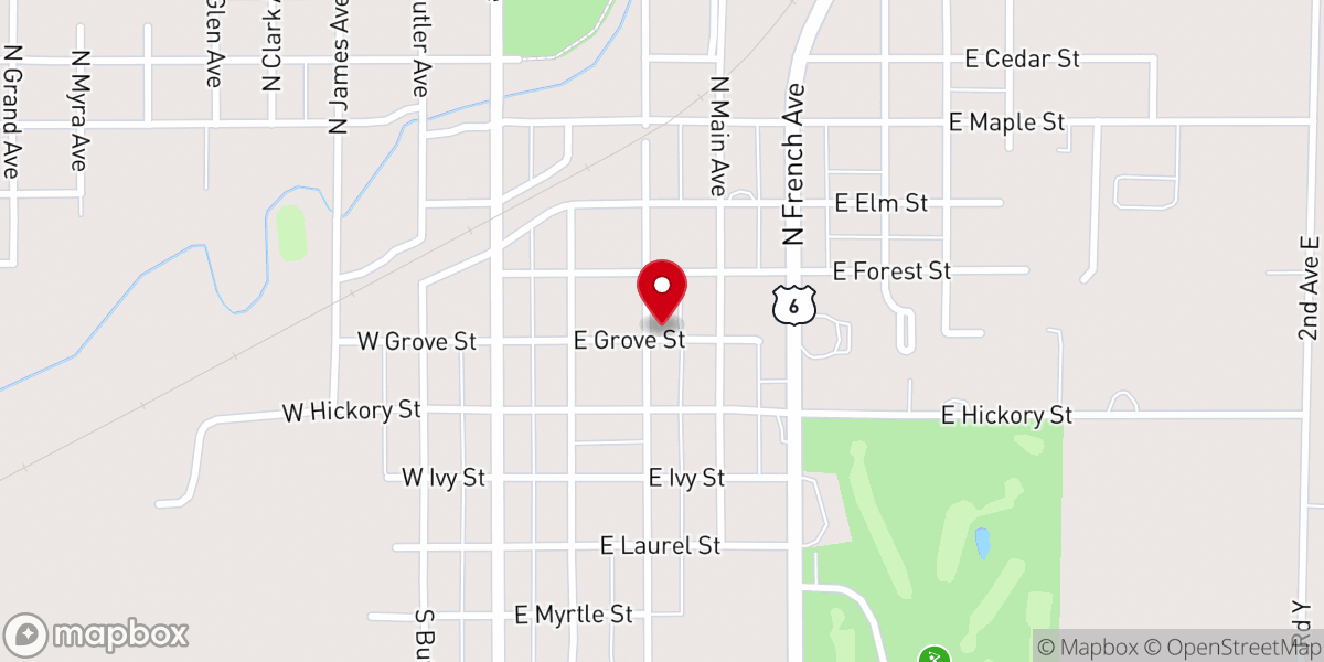Map showing location of Emmanuel Reformed Church